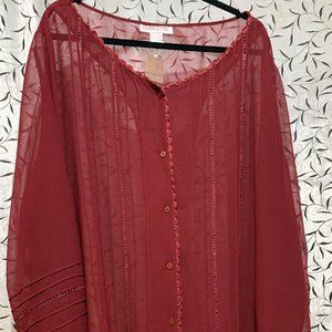 Silhouettes Chiffon Jacket Top size 34AU / 28US